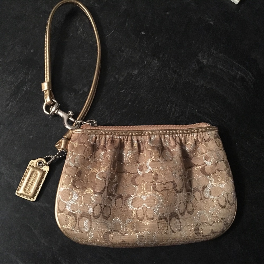 Gold Coach wristlet